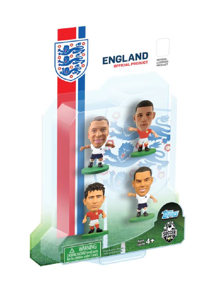 SoccerStarz - England 4 player blister pack B /Figures