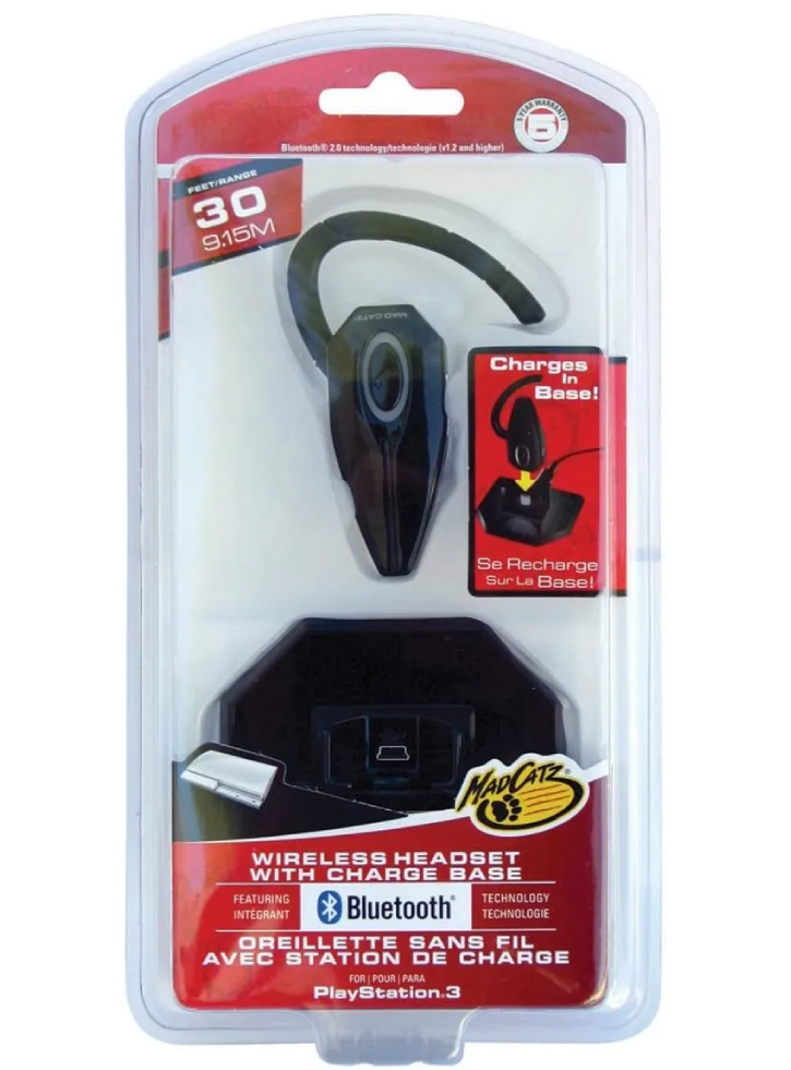 Mad Catz Wireless Bluetooth Headset with Charge Stand /PS3