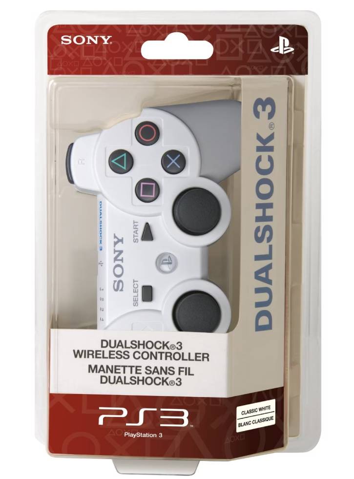 Sony DualShock 3 Controller **WHITE** (GRADE A Refurbished In Black Poly Bag) /PS3