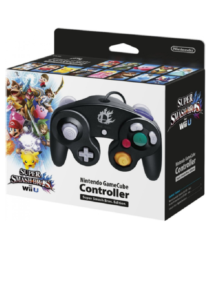 GameCube Controller Smash Bros Edition - Black (Adaptor Required) - Wii-U