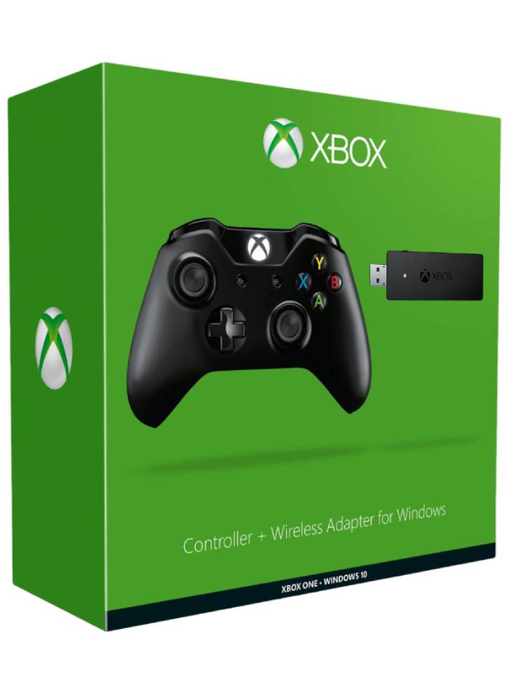 Controller Wireless + Adapter Negru Xbox One