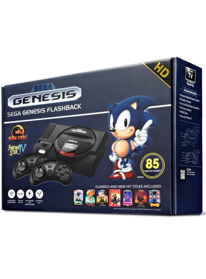 Sega MegaDrive - Classic Game Console Wierless Controllers 85 Games