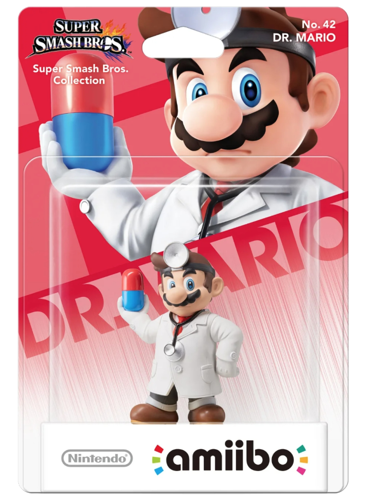 Figurina Dr. Mario Super Smash Bros. Marca Nintendo Amiibo