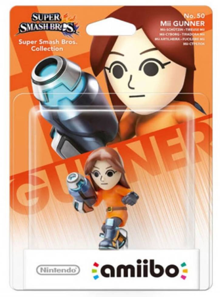 Figurina Super Smash Bros. Mii Gunner Marca Nintendo Amiibo