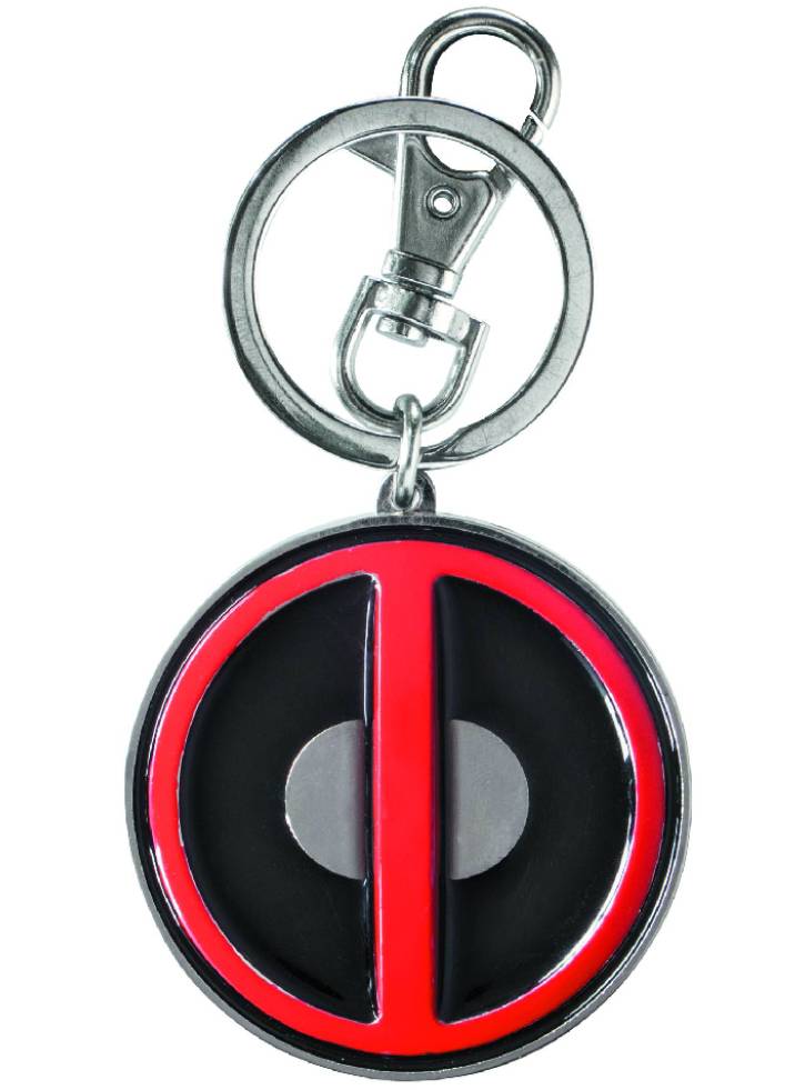 Marvel Deadpool Coloured Pewter Logo Key Ring
