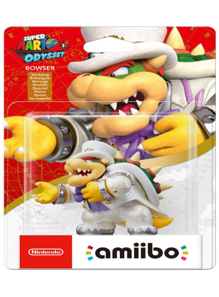 Figurina Bowser Wedding Outfit Super Mario Odyssey Collection Marca Nintendo Amiibo