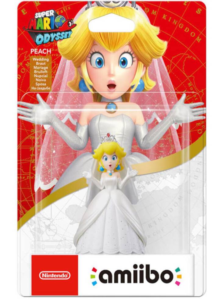 Figurina Peach Wedding Outfit Super Mario Odyssey Collection Marca Nintendo Amiibo
