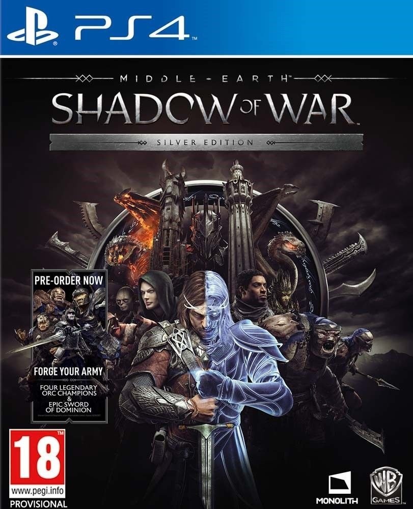 MIDDLE EARTH SHADOW OF WAR SILVER EDITION - PS4