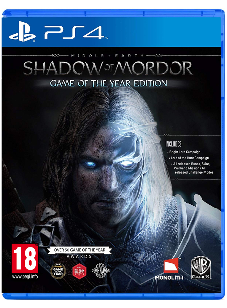 MIDDLE EARTH SHADOW OF MORDOR GOTY - PS4