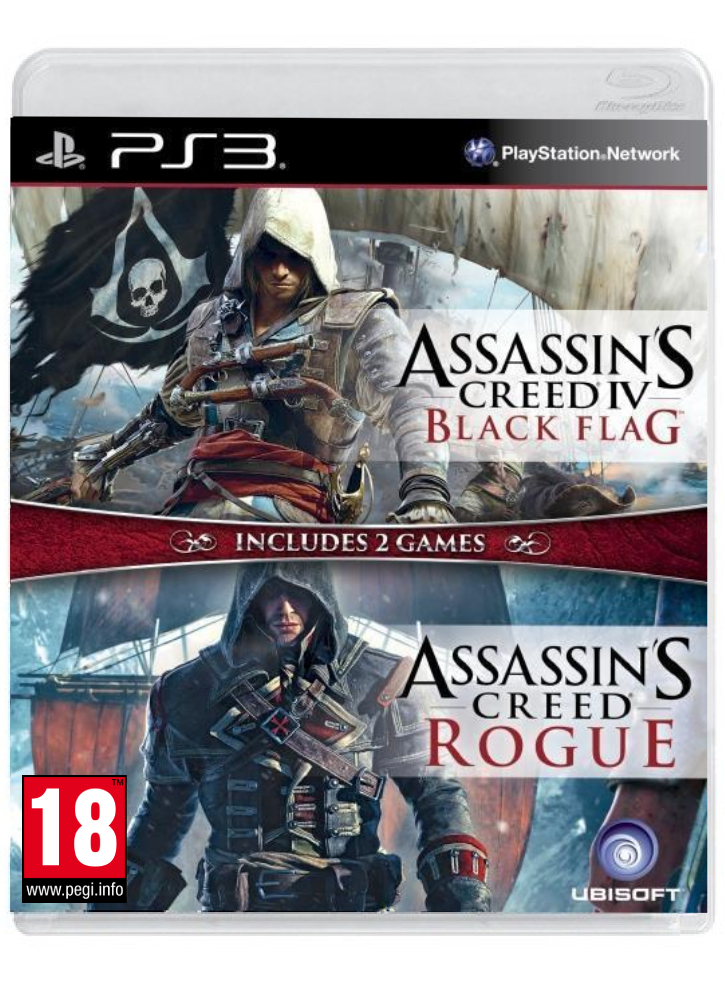 Assassin's Creed IV (4) Black Flag & Assassin's Creed Rogue (Double Pack) - PS3