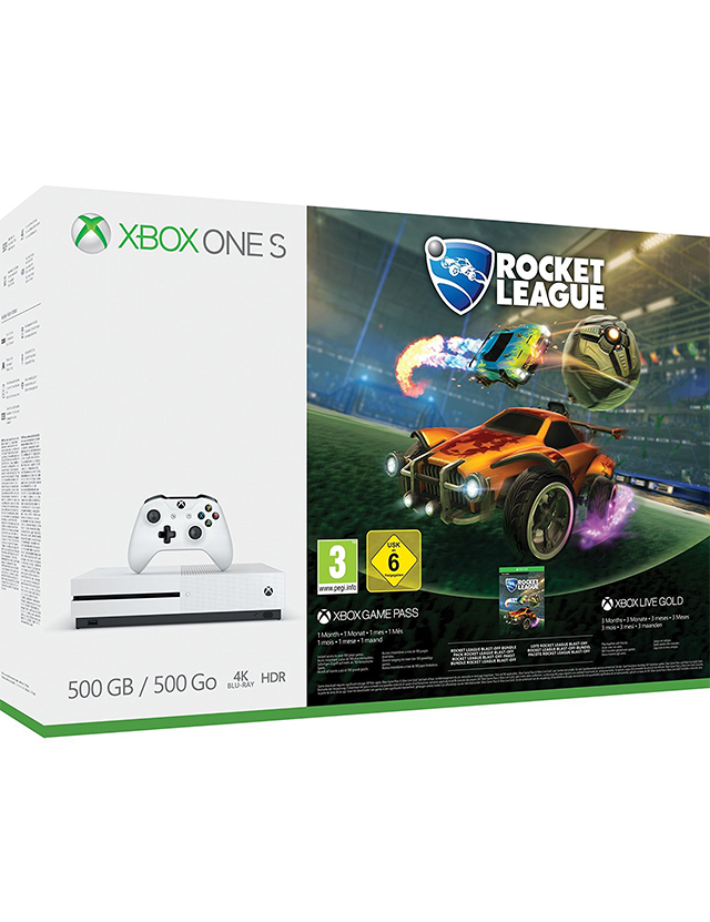 Microsoft Xbox One Slim 500GB with Rocket League - White Xbox One