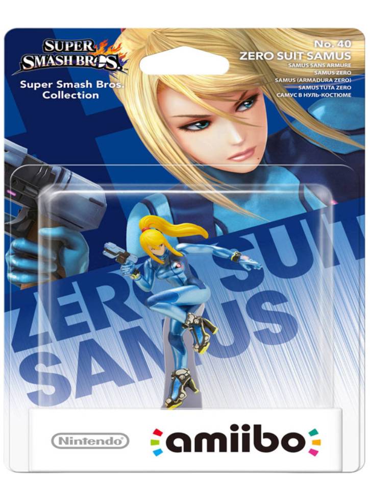 Figurina AMIIBO ZERO SUIT SAMUS NO.40 (SUPER SMASH)