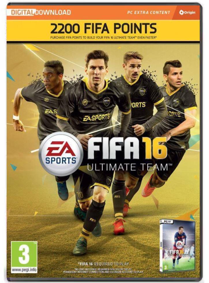FIFA 16 2200 FUT POINTS (CODE IN A BOX) - PC