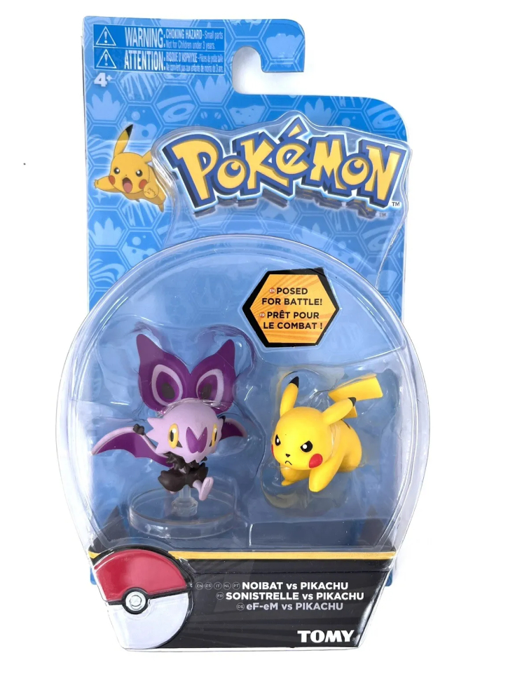 Pokemon - Action Pose Figures (Noibat vs Pikachu)