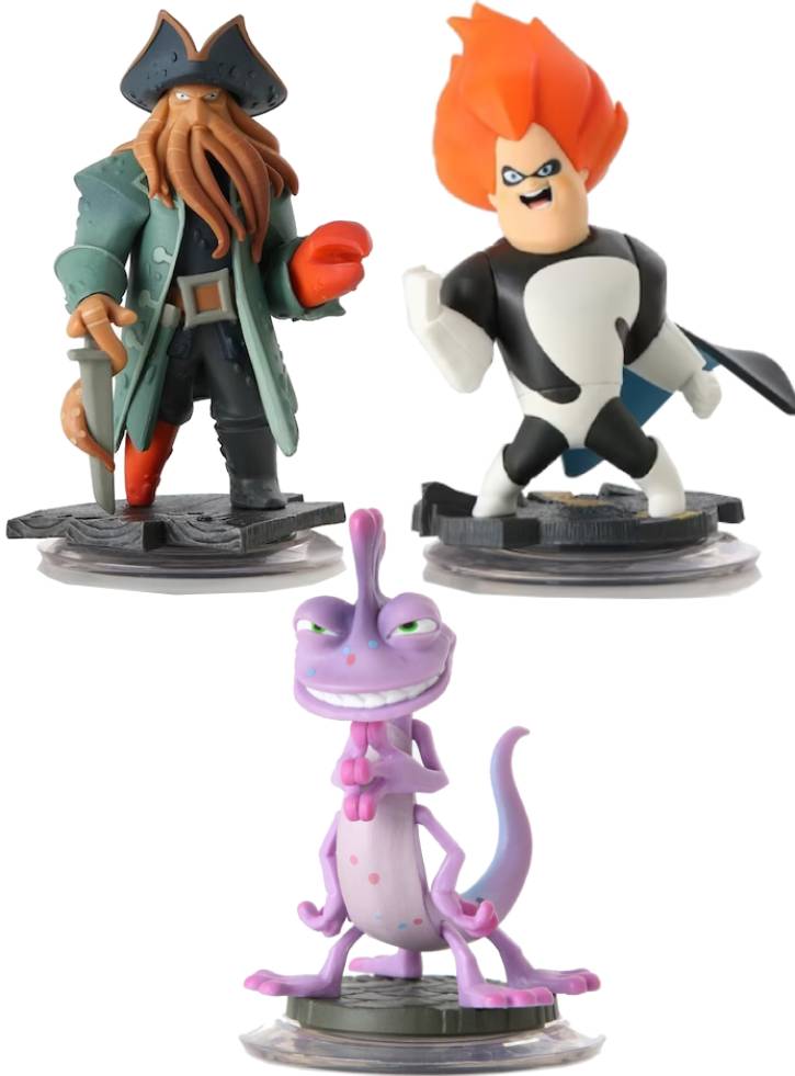 Set Disney Infinity Villains 3 Pack Davy Jones, Randy, Syndrome