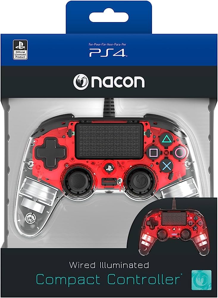 Nacon Wired Compact Controller [Light Red] /PS4