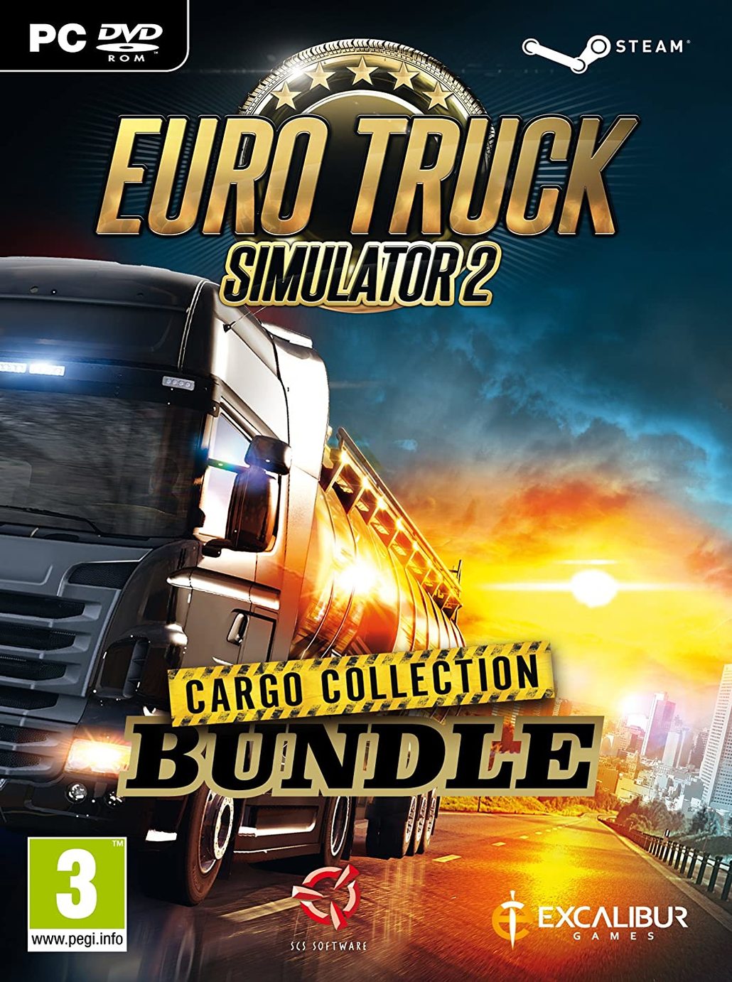 EURO TRUCK SIMULATOR 2 CARGO COLLECTION BUNDLE (INCLUDES ETS 2, HIGH POWER, HEAVY CARGO, SPECIAL TRANSPORT) (S