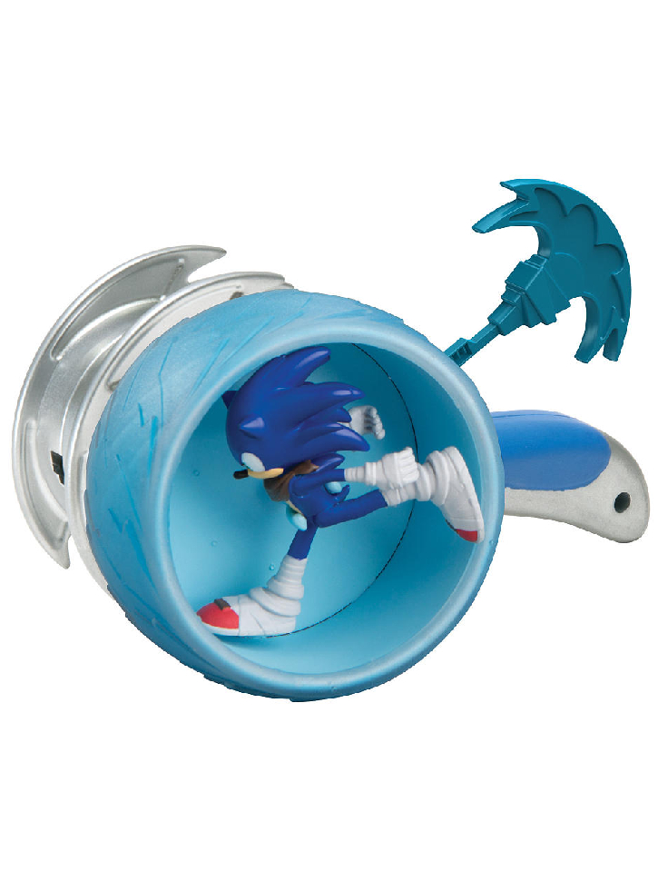 Figurina Sonic With Ripcord Wheel Launcher