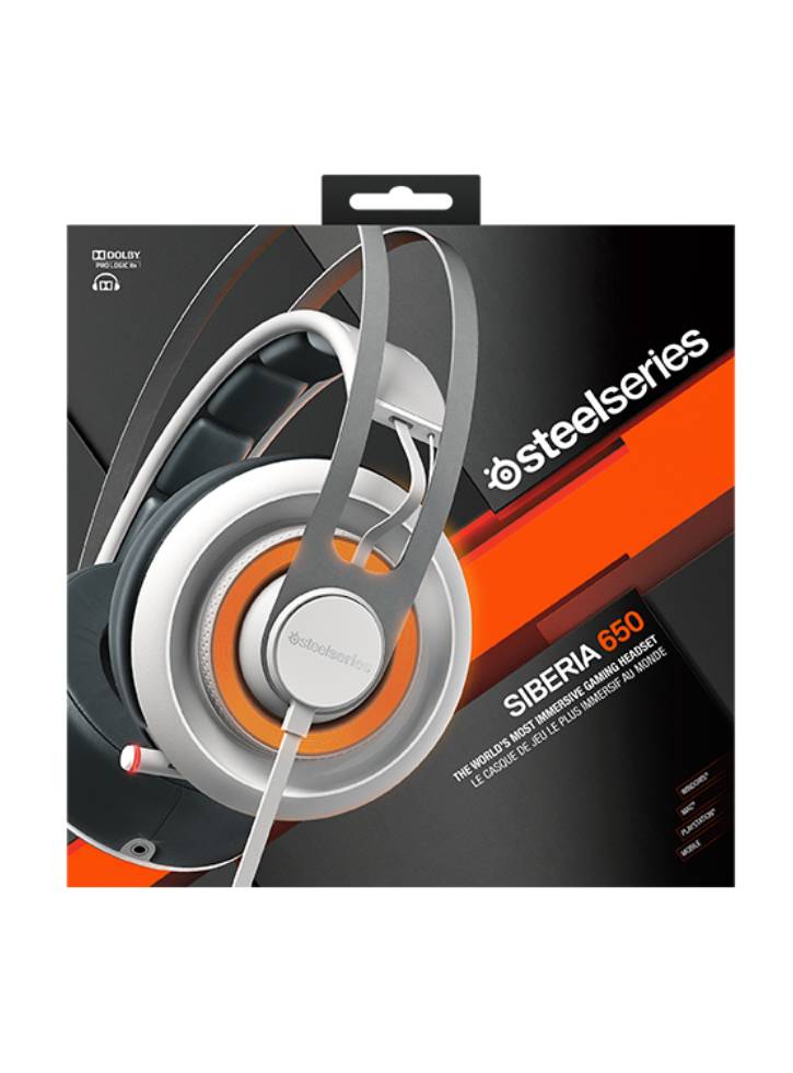 SteelSeries Siberia 650 Gaming Iluminated Wired Headset - White (PC)