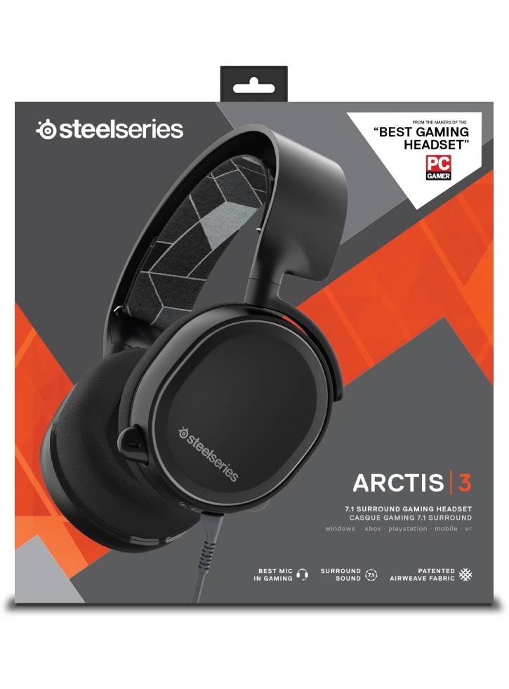 SteelSeries Arctis 3 7.1 Gaming Headset - Black (Multi)