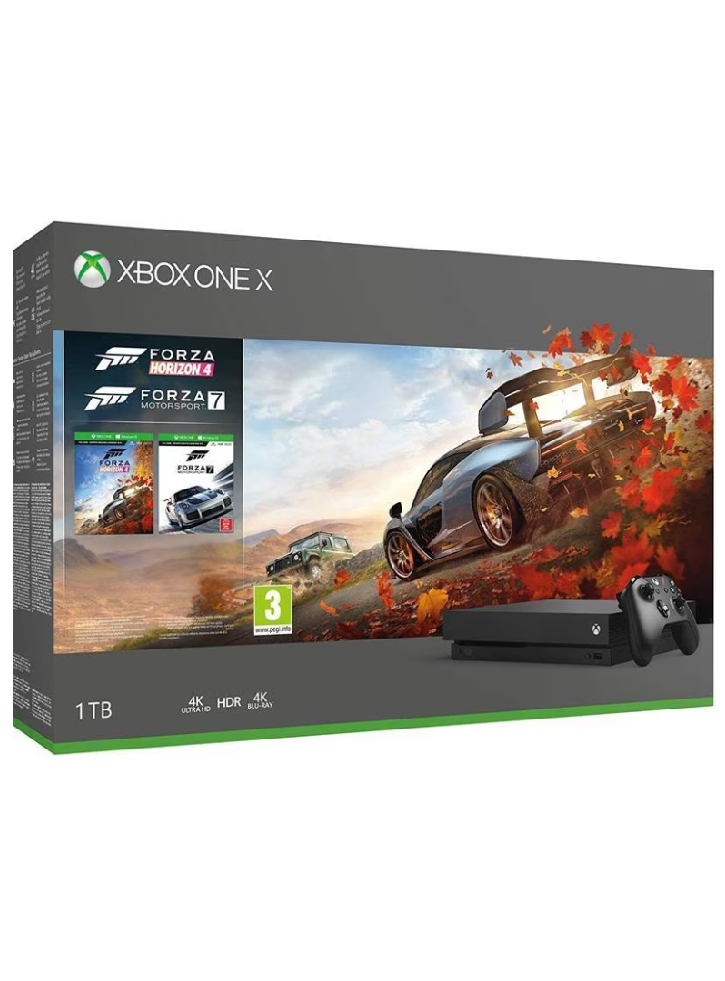 Microsoft Xbox One X 1TB with Forza Horizon 4 + Forza Motorsport 7 - Black (UK) (Xbox One X)