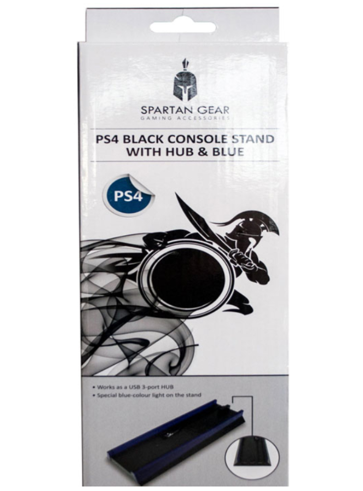 Spartan Gear Consola Verticala Negru Cu Suport Vertical Cu Lumina Albastra HUB Playstation 4