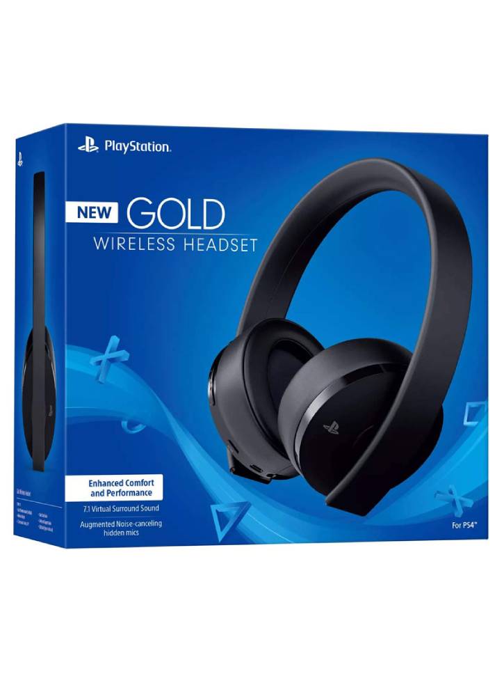 PS4 Sony New Gold Wireless Headset 7.1 Black (EU)