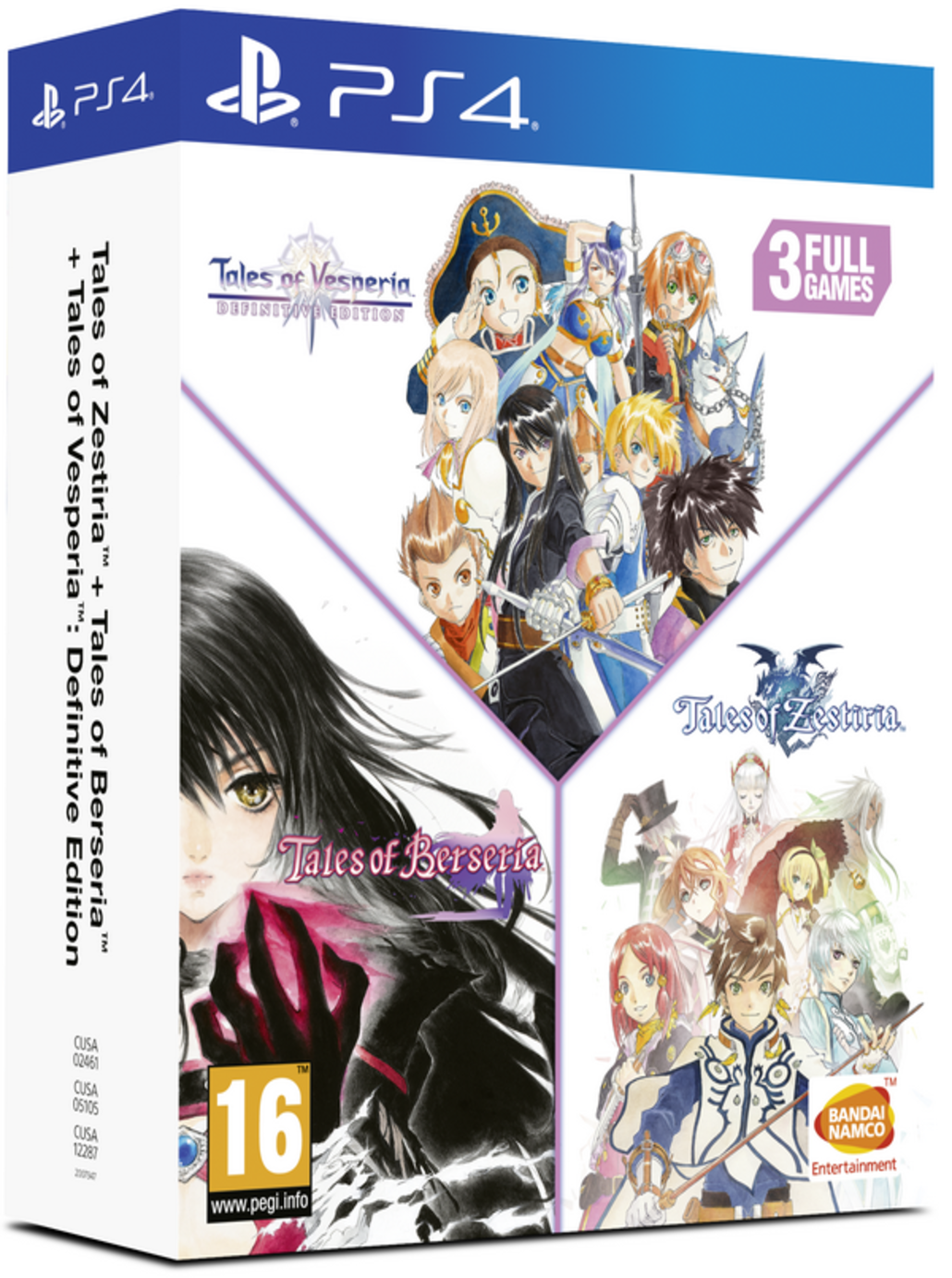 Tales of Vesperia + Tales of Berseria + Tales of Zestiria Compilation /PS4