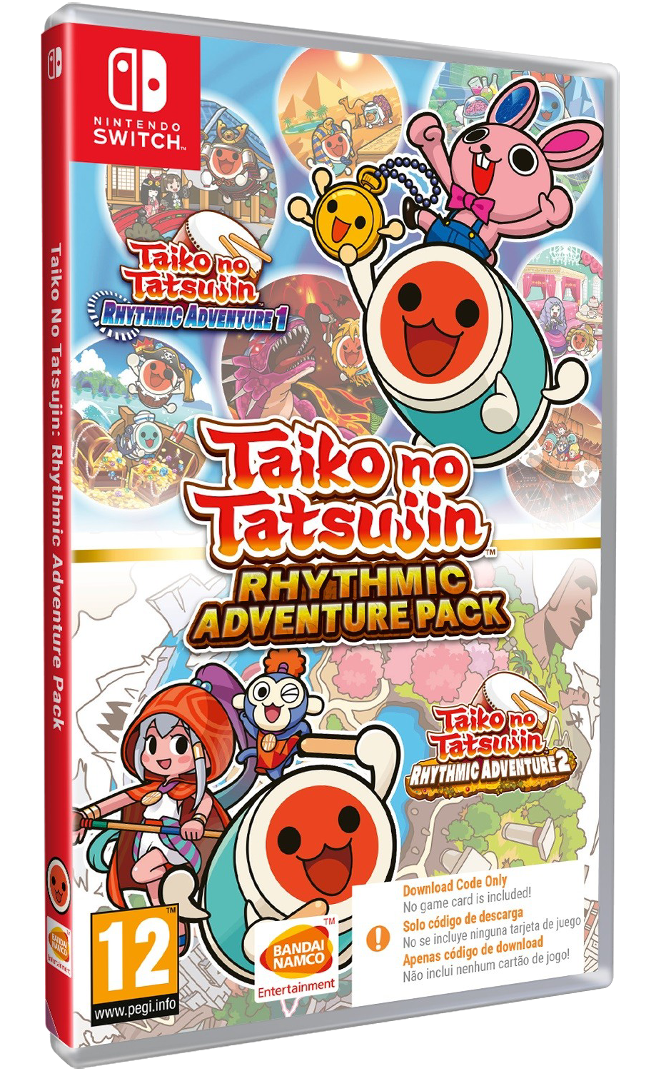 Taiko no Tatsujin Rhythmic Adventure Bundle Pack (Code in a Box) - NSW