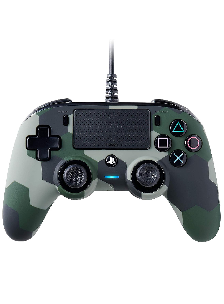 Nacon Wired Compact Controller - Camo Green - PS4