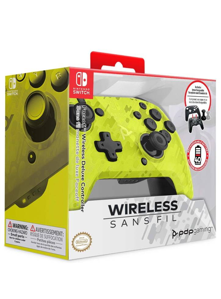 Faceoff WIRELESS Controller - PDP Camo Yellow (NINTENDO SWITCH)