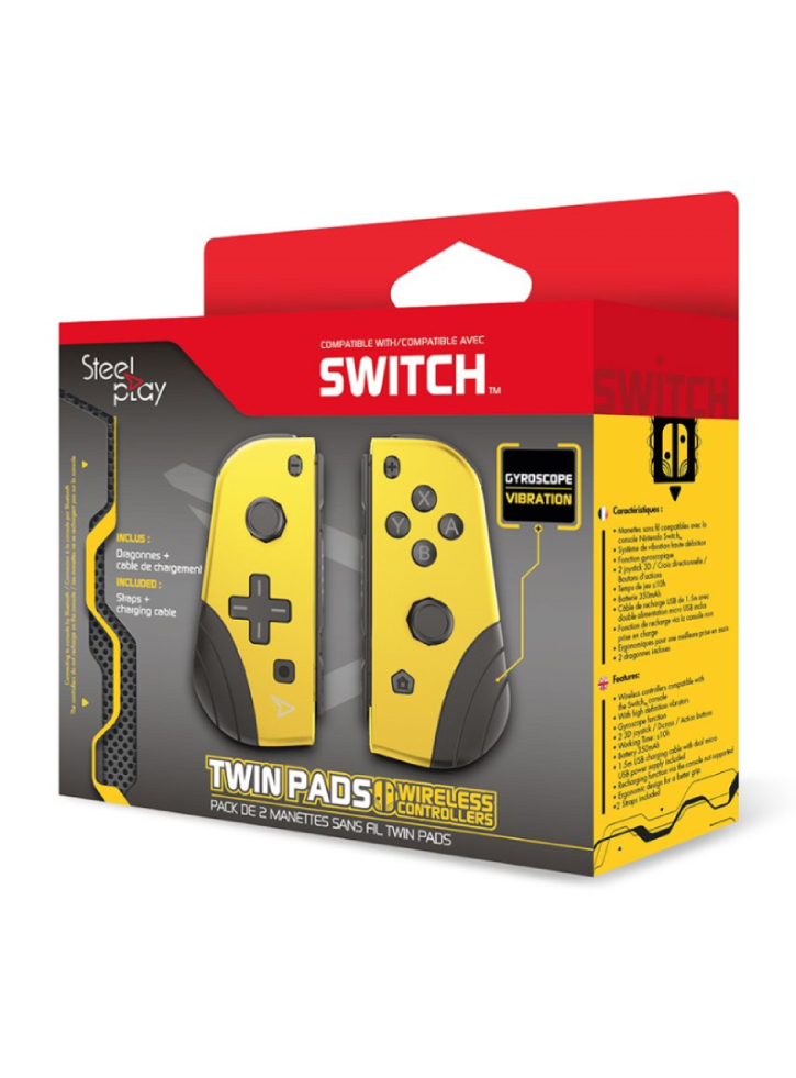 Controllerele Twin Pad Steelplay Twin Pad Galben & Negru – NSW