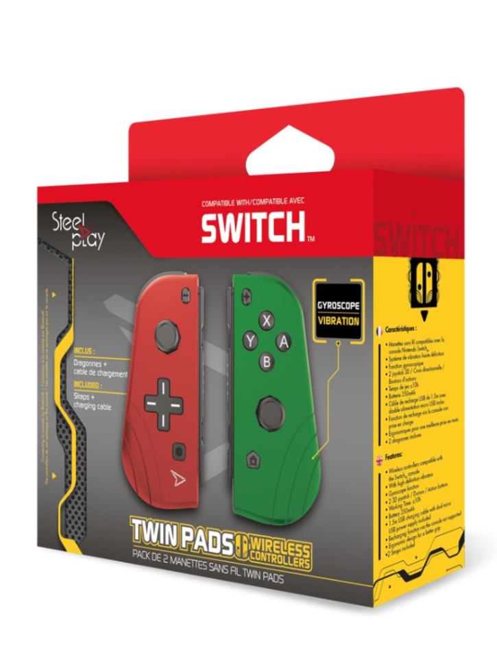 Controllere Wireless SteelPlay: Twin Pad Verde si Rosu - NSW