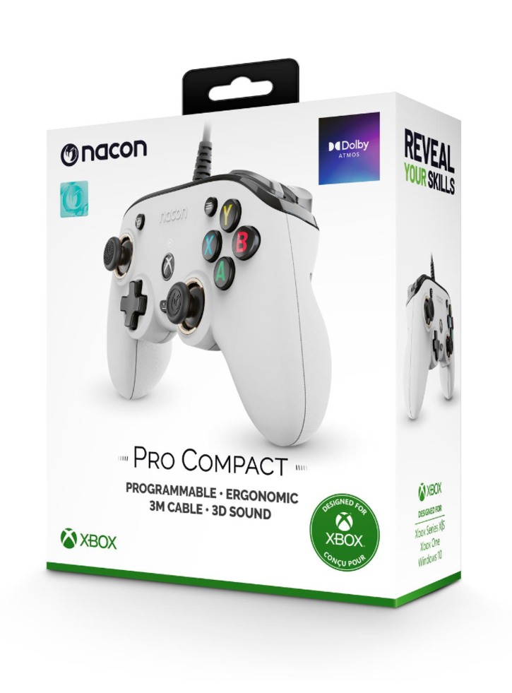 Nacon Pro White Compact Controller for Xbox One & Xbox Series X
