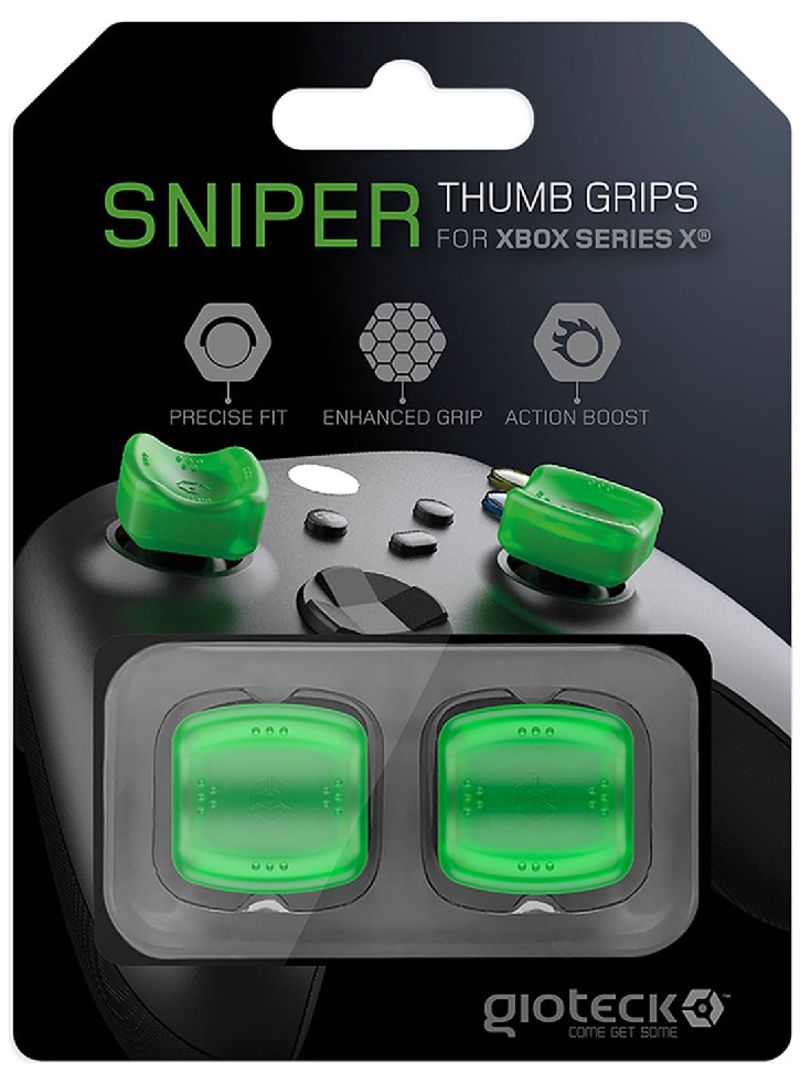Gioteck Sniper Thumb Grips (Translucent Green) - XBOX SERIES X