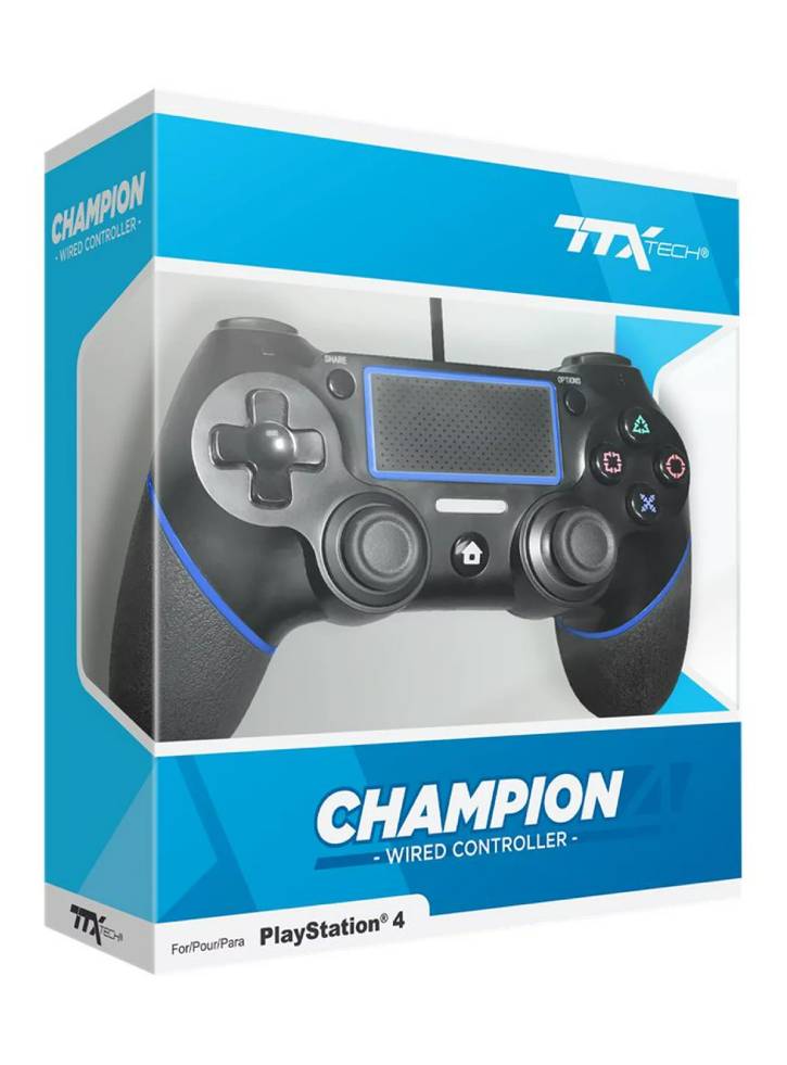 TTX Champion Wired Controller Black - PLAYSTATION 4