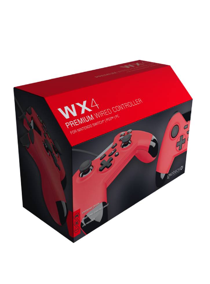 WX4 Wired Controller: Red - PC/NSW