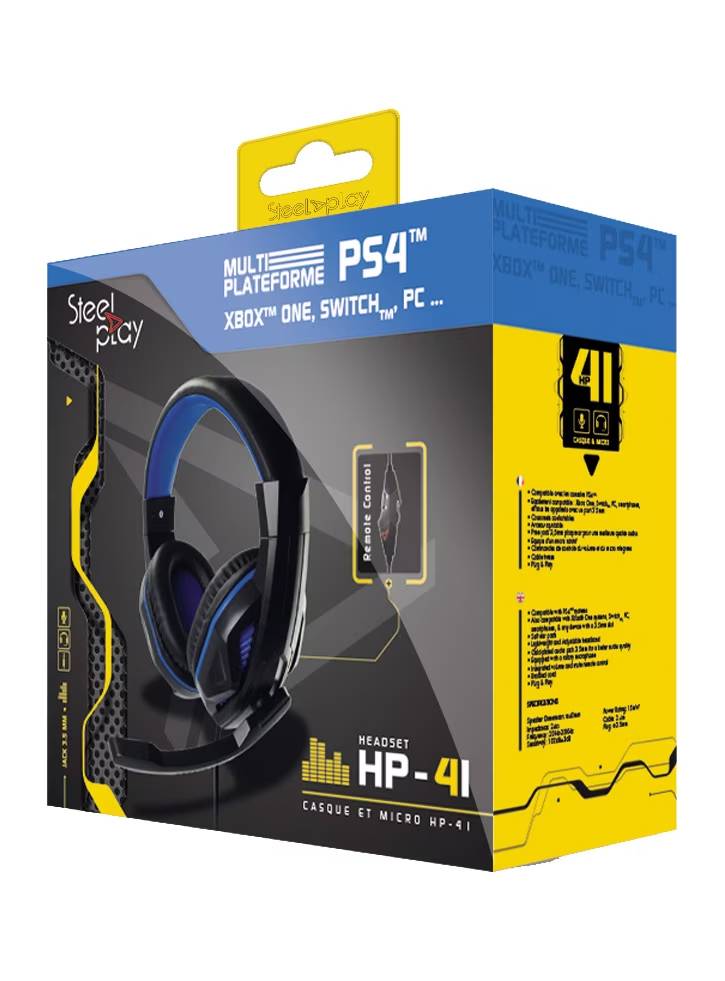 Casti SteelPlay cu fir HP-41 Negru - PS4