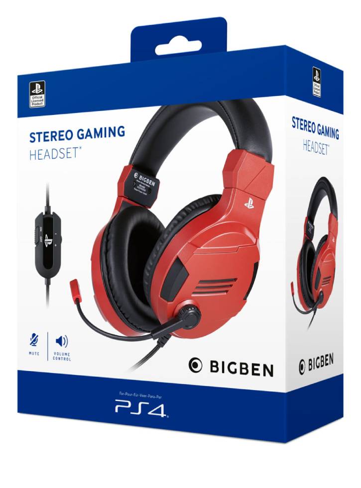 Casti Nacon Stereo Gaming V3 Rosu – Playstation 4