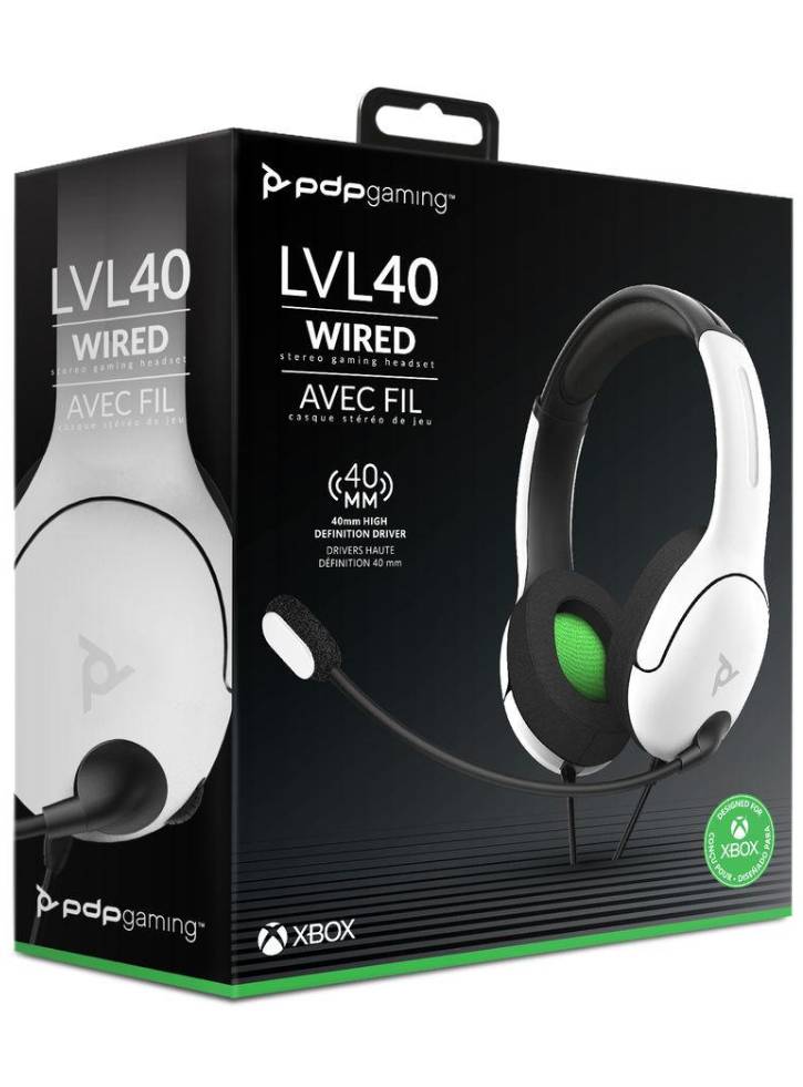 PDP LVL40 Wired Gaming Headset White - XBOX Serie X