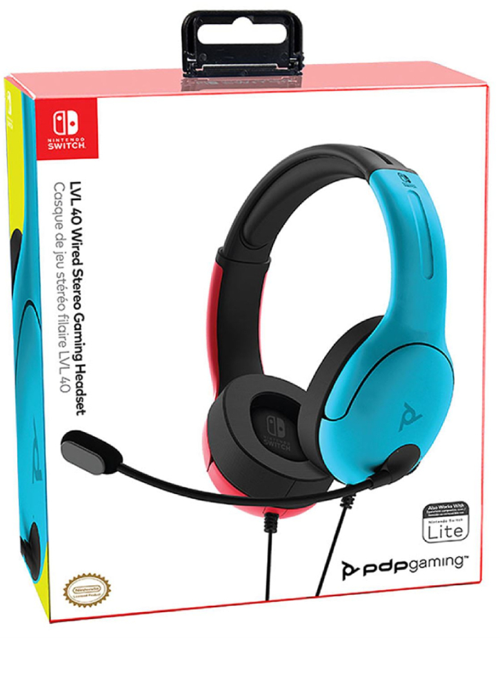 PDP LVL40 Wired Headset: Blue & Red - NSW