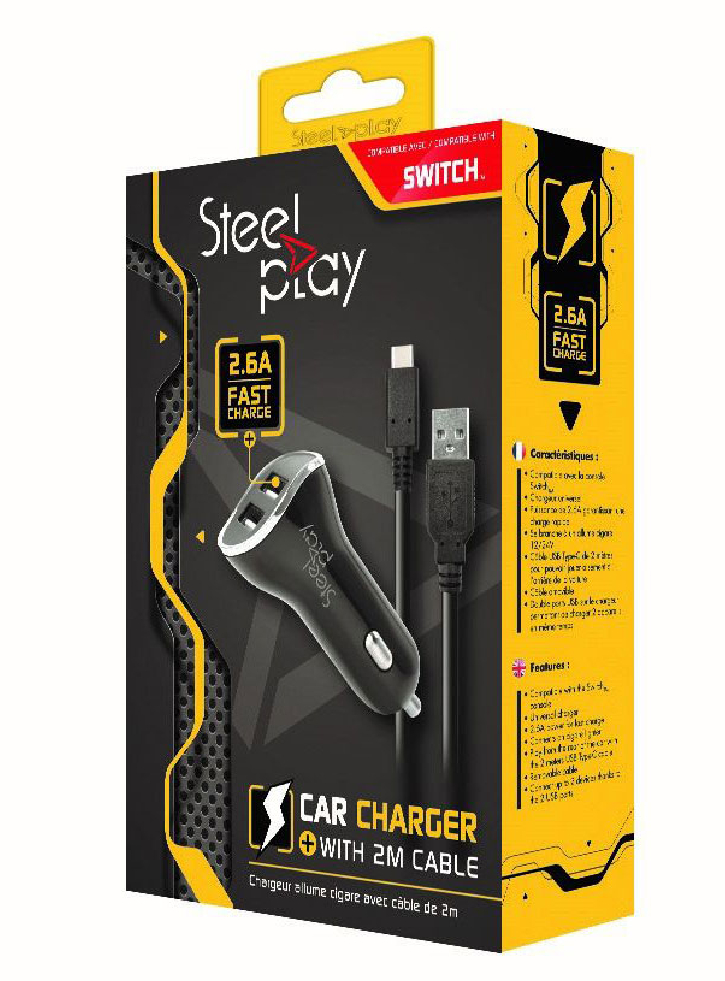 Incarcator SteelPlay auto cu doua porturi: 2,6 V NSW