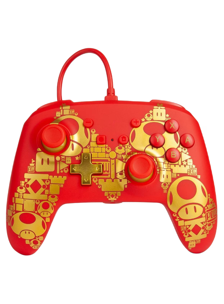 PowerA Enh Wired Controller: Golden Mario - Nintendo Switch