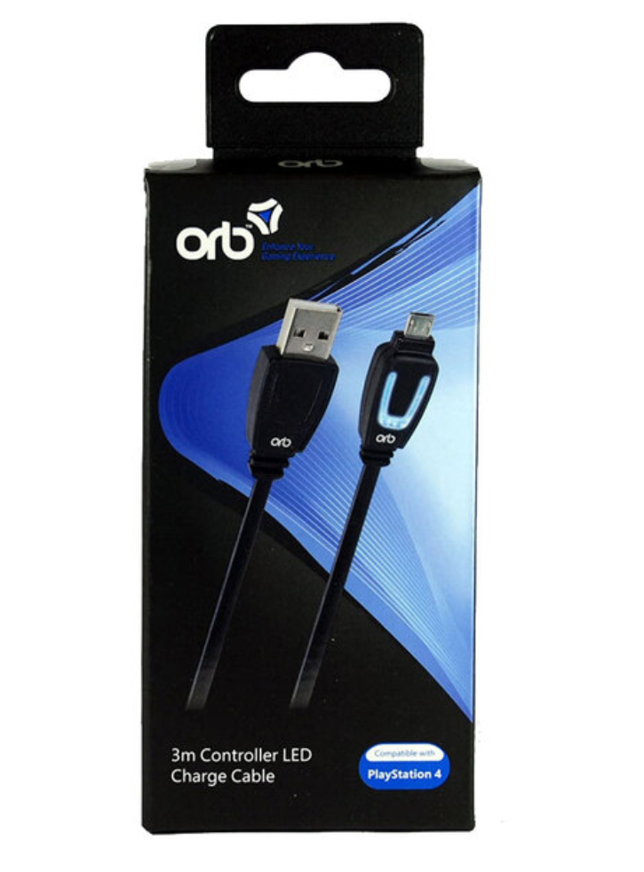 USB Charge & Play LED 3M (ORB) - PS4