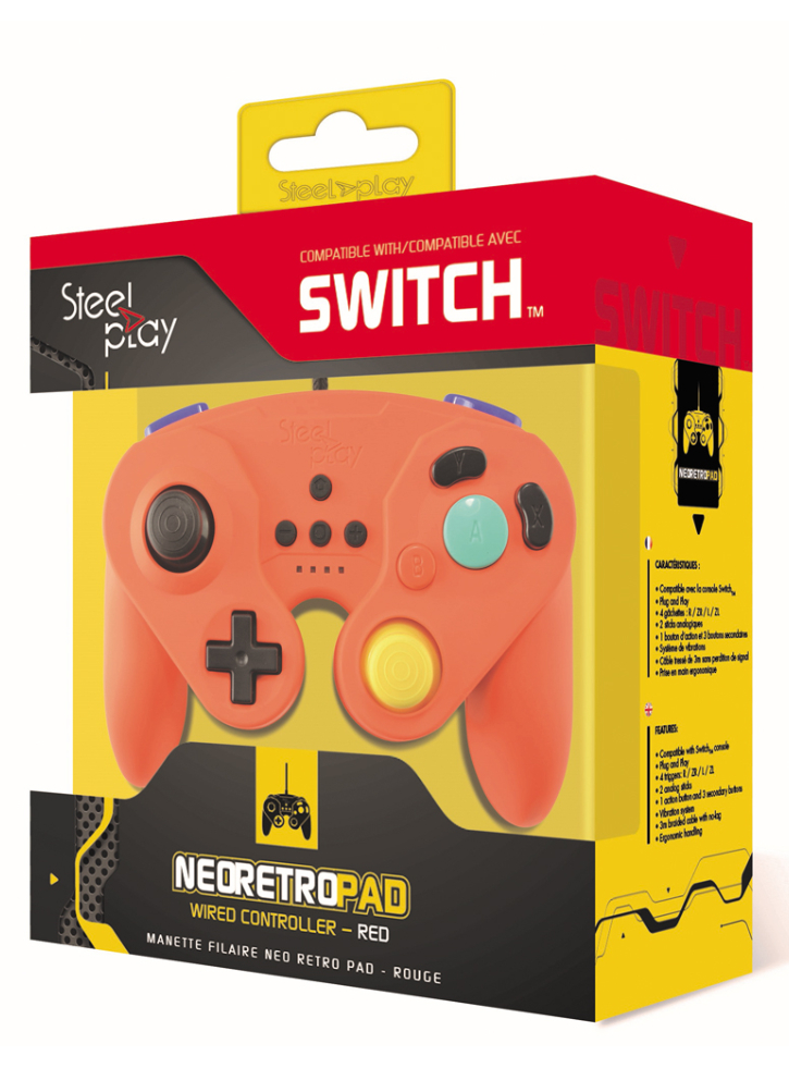 Steelplay: Gcube Wired Controller (Red) - NSW