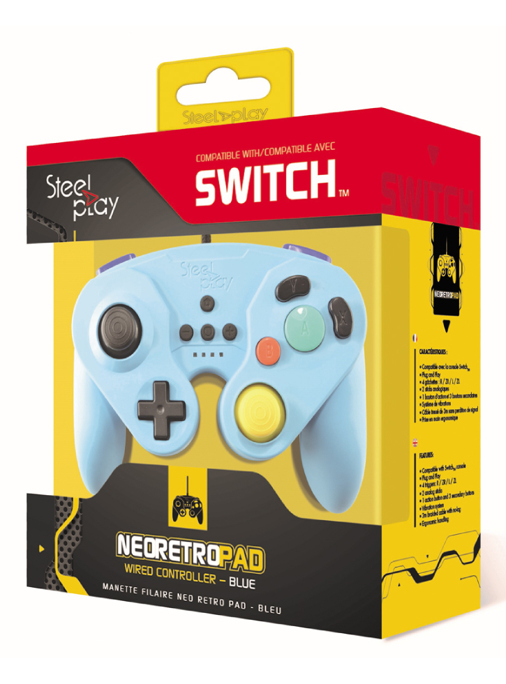 Steelplay: Gcube Wired Controller (Blue) - NSW