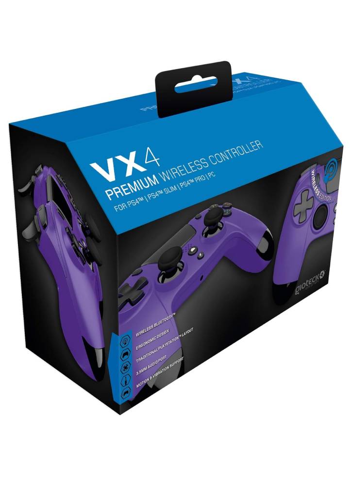 Gioteck VX-4 Wireless BT Controller (Purple) - PS4