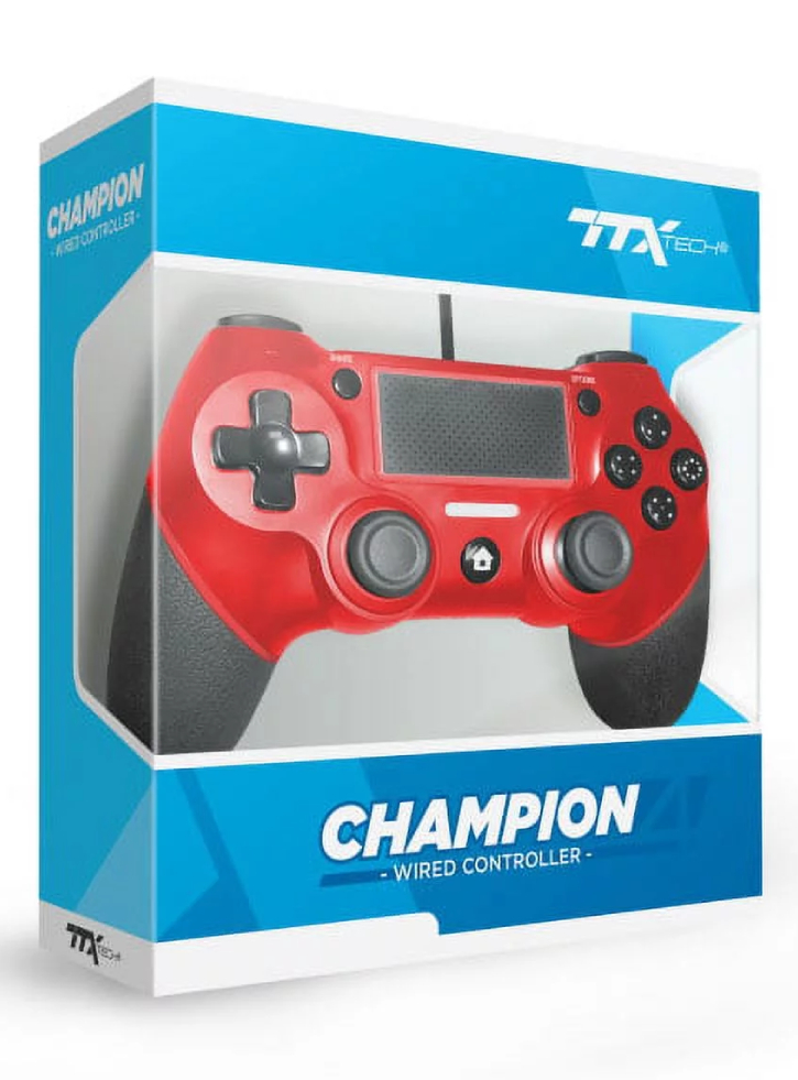TTX Champion Wired Controller Red - PS4