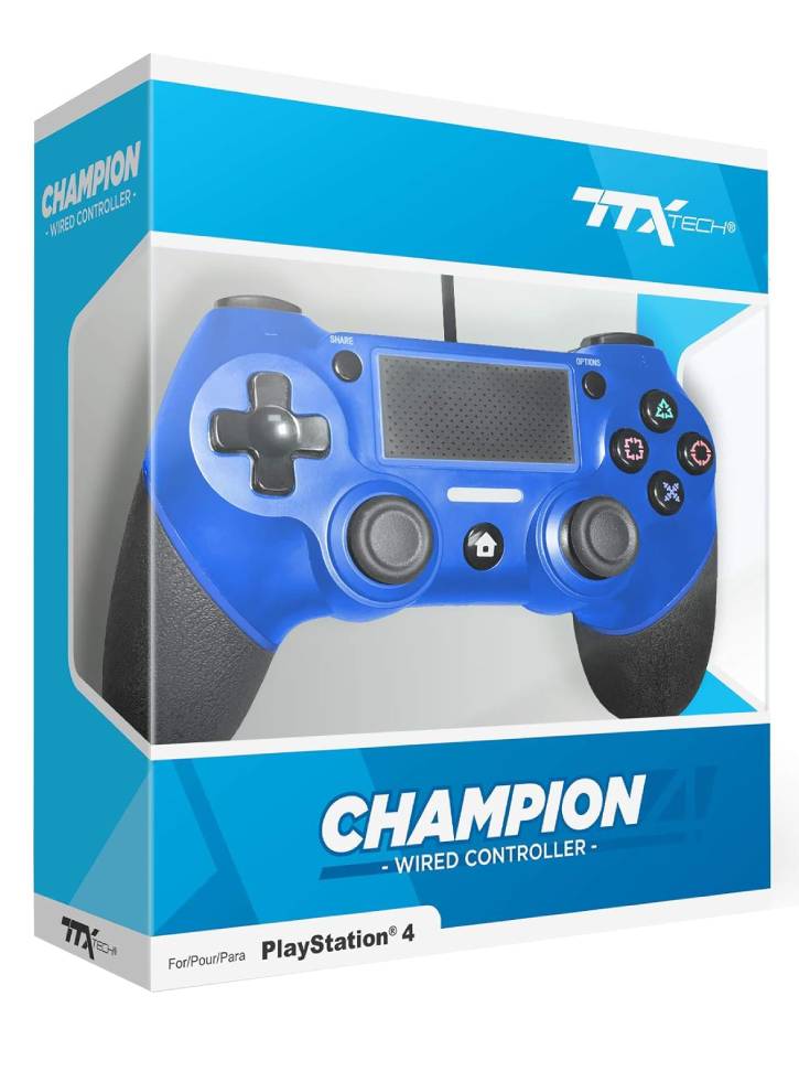 TTX Champion Wired Controller Blue - PS4