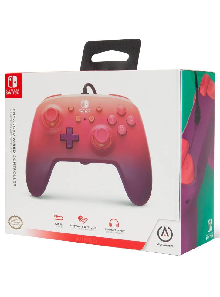 PowerA Enh Wired Controller: Fuchsia Fantasy - NSW